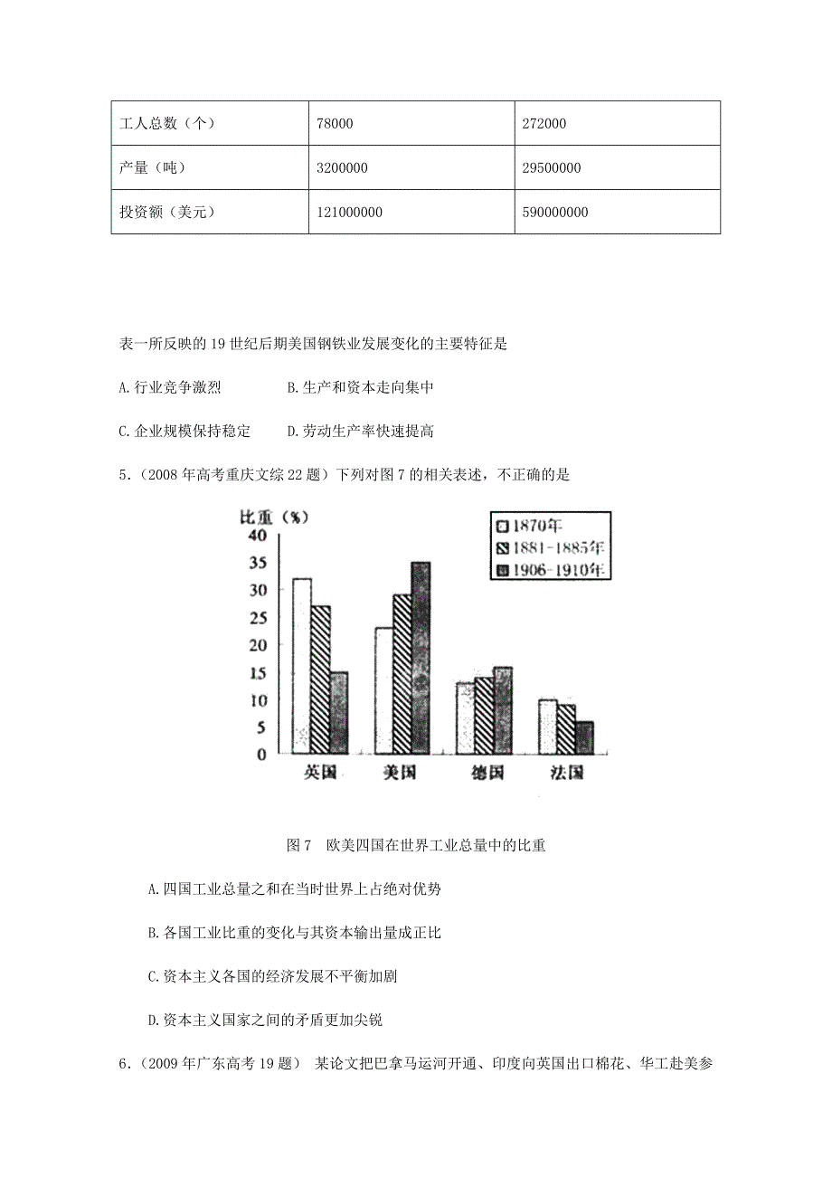 2007--2011年高考真题分类汇编与解析：5&4走向整体的世界（人民版必修Ⅱ）.doc_第2页