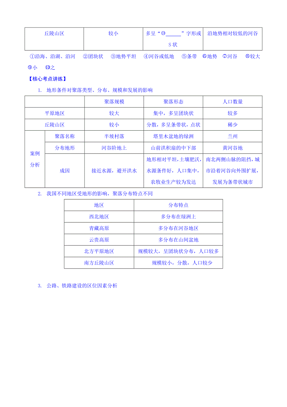 《2015年高考艺体生文化课百日冲刺》地理专题复习讲练：专题九 地理环境对人类活动的影响.doc_第2页