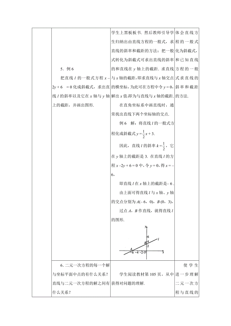 四川省北大附中成都为明学校人教版高中数学必修二教案：3-2-3 直线的一般式方程 .doc_第3页