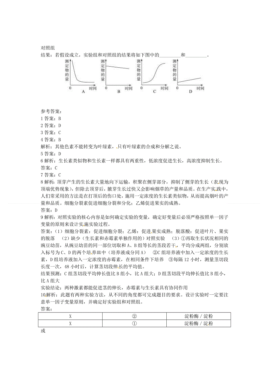 《2014秋备课》高中生物练习新人教版必修3 3.3 其他植物激素.doc_第3页