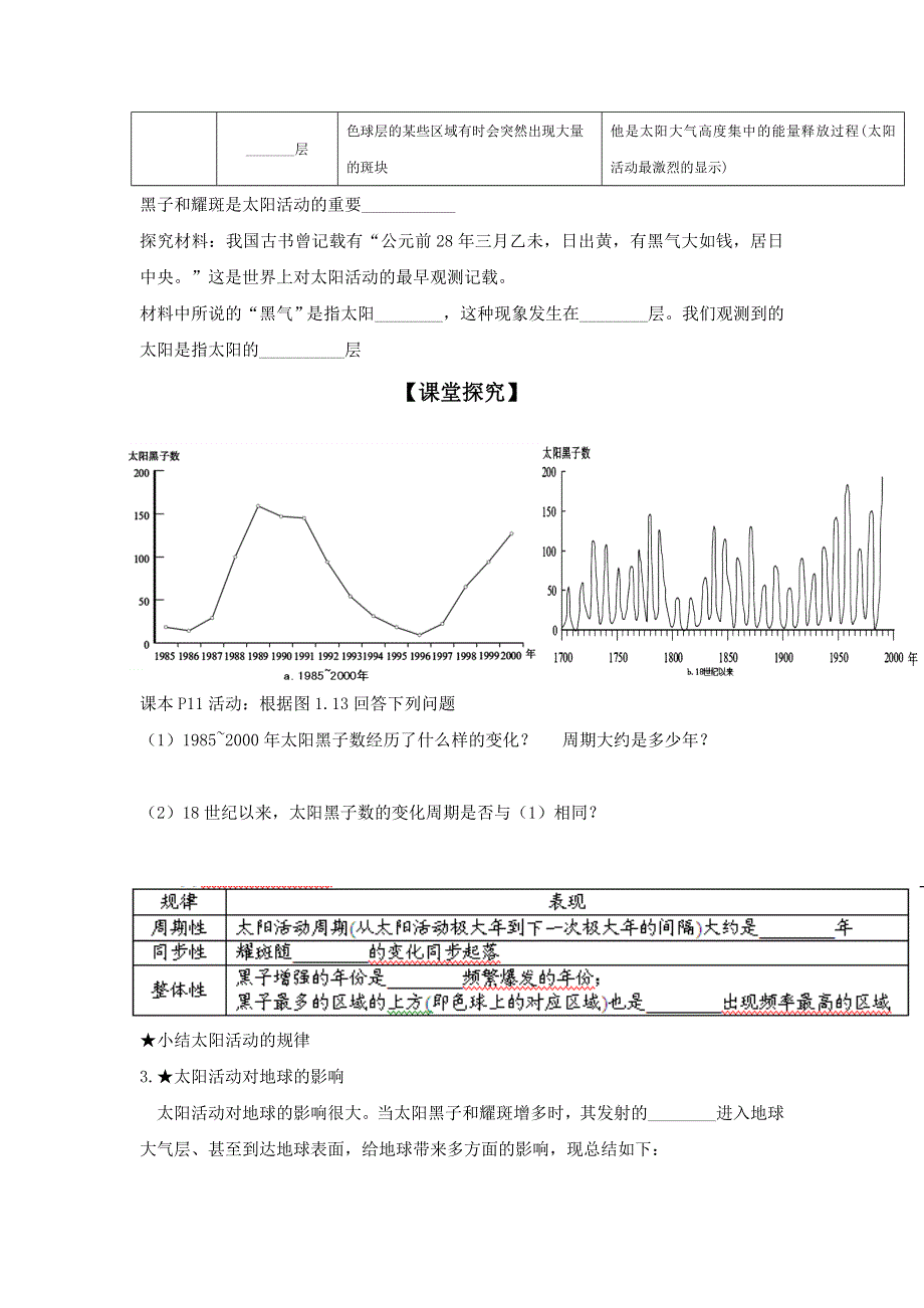 四川省北大附中成都为明学校高中地理必修1《1-2太阳对地球的影响》第二课时 导学提纲 .doc_第2页