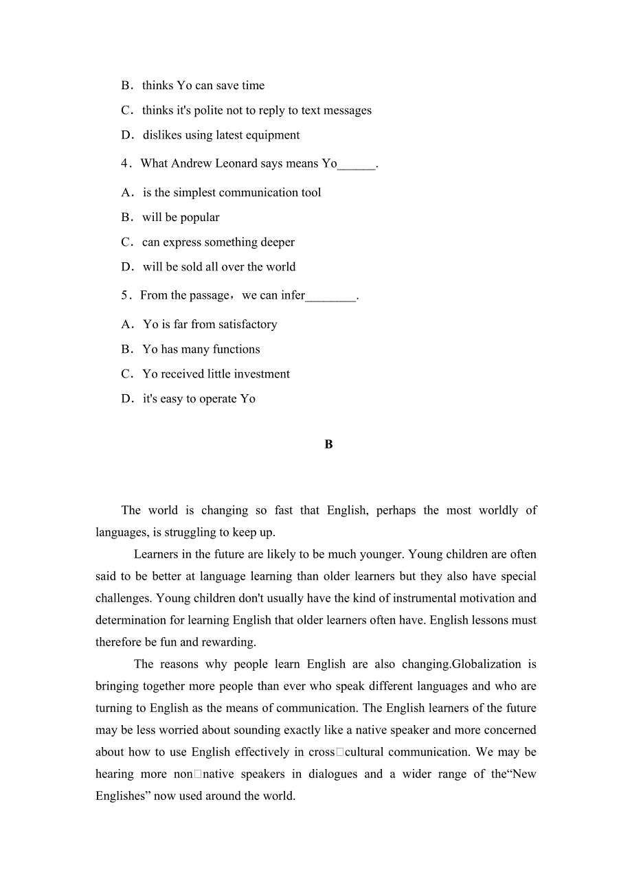 四川省北大附中成都为明学校高中英语必修5：MODULE 1 第一课时限时练 .doc_第3页