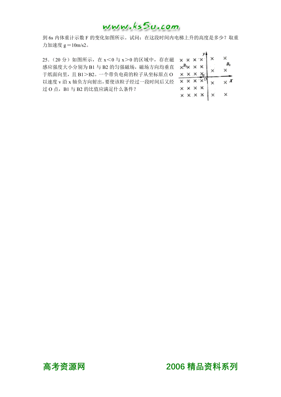 2006年普通高等学校招生全国统一考试理科综合测试（II）（物理）.doc_第3页