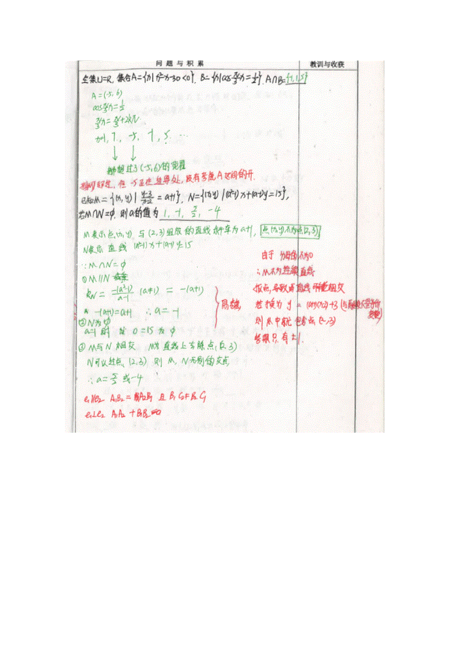 《2014高考 状元笔记》河北省衡水中学高中数学（理）复习测试题小结：1集合的概念与运算 扫描版含解析.doc_第3页