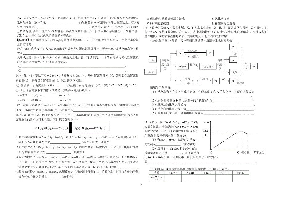 2007届湖南省绥宁二中高三第5次月考化学试题.doc_第2页