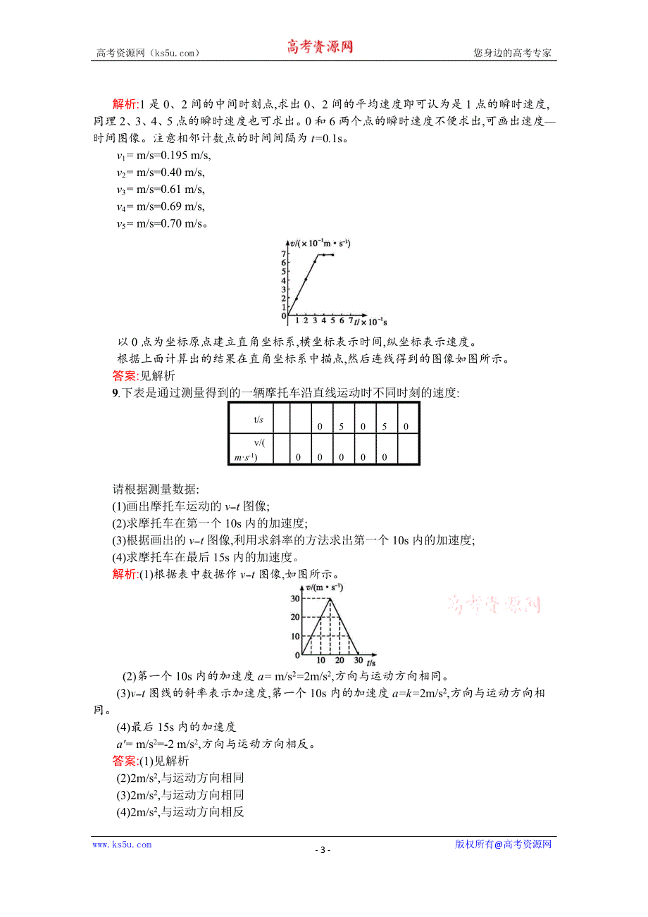 同步测控2016-2017学年人教版物理必修一同步练习 第一章 运动的描述1.4 WORD版含答案.doc_第3页