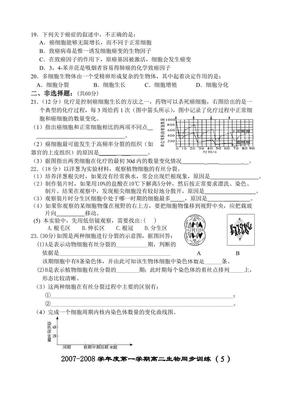 同步训练（5）细胞的分化癌变和衰老.doc_第3页