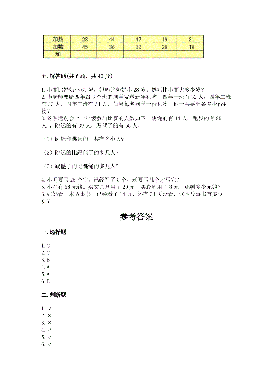 小学二年级数学100以内的加法和减法练习题【b卷】.docx_第3页