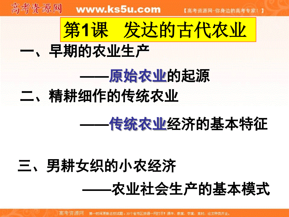 2017-2018学年人教版高中历史必修二 第1课 发达的古代农业 课件 （共36张PPT） .ppt_第3页