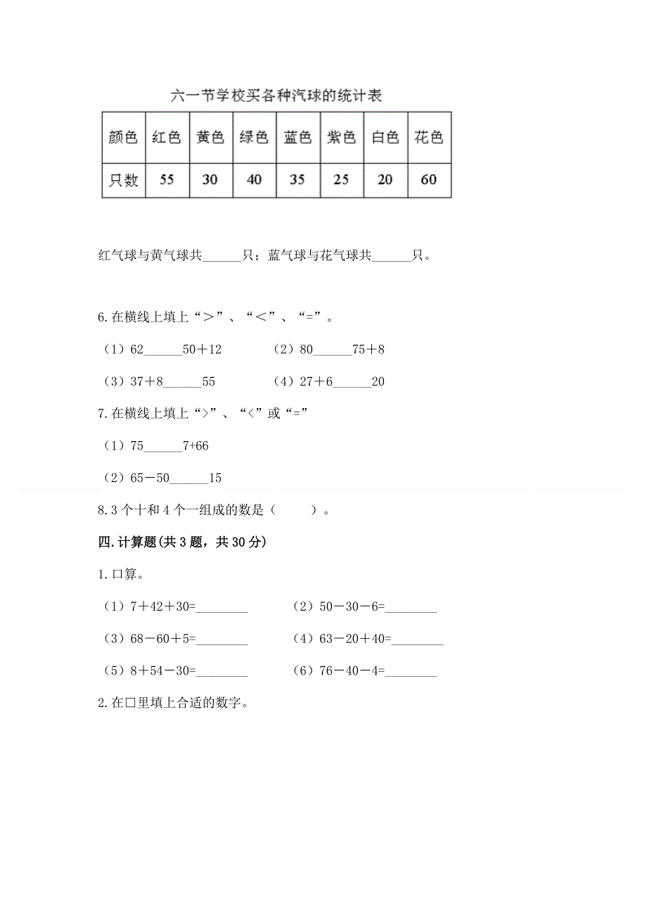 小学二年级数学100以内的加法和减法练习题含答案（b卷）.docx_第3页