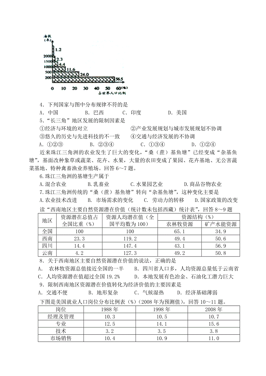 2007年高考文科综合信息卷.doc_第2页