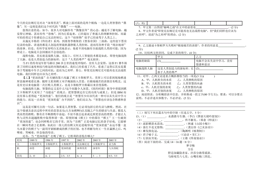 2007年上海市普通高等学校春季招生考试语文试卷.doc_第2页