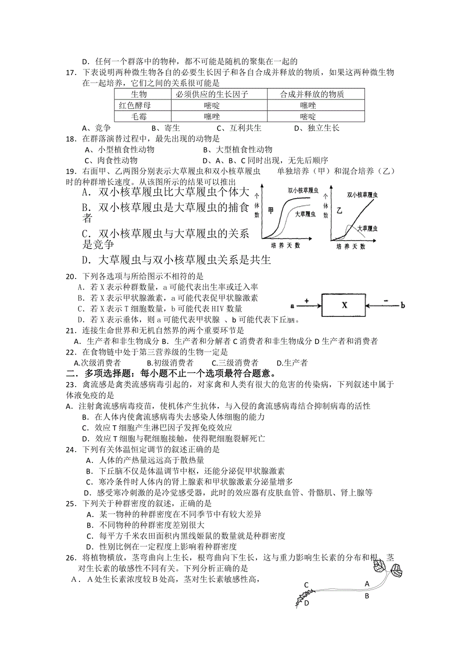 射阳二中高二生物质量检测5.doc_第2页