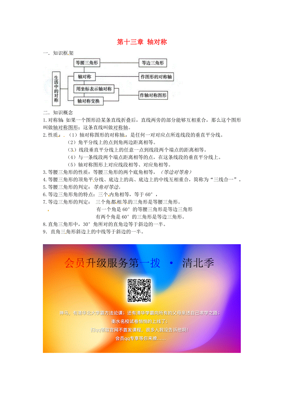 七年级数学上册 第十三章《轴对称》知识点素材.doc_第1页