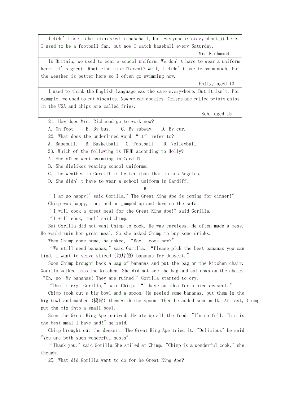 湖南省花垣县边城高级中学2018-2019学年高一英语上学期期中试题.doc_第3页