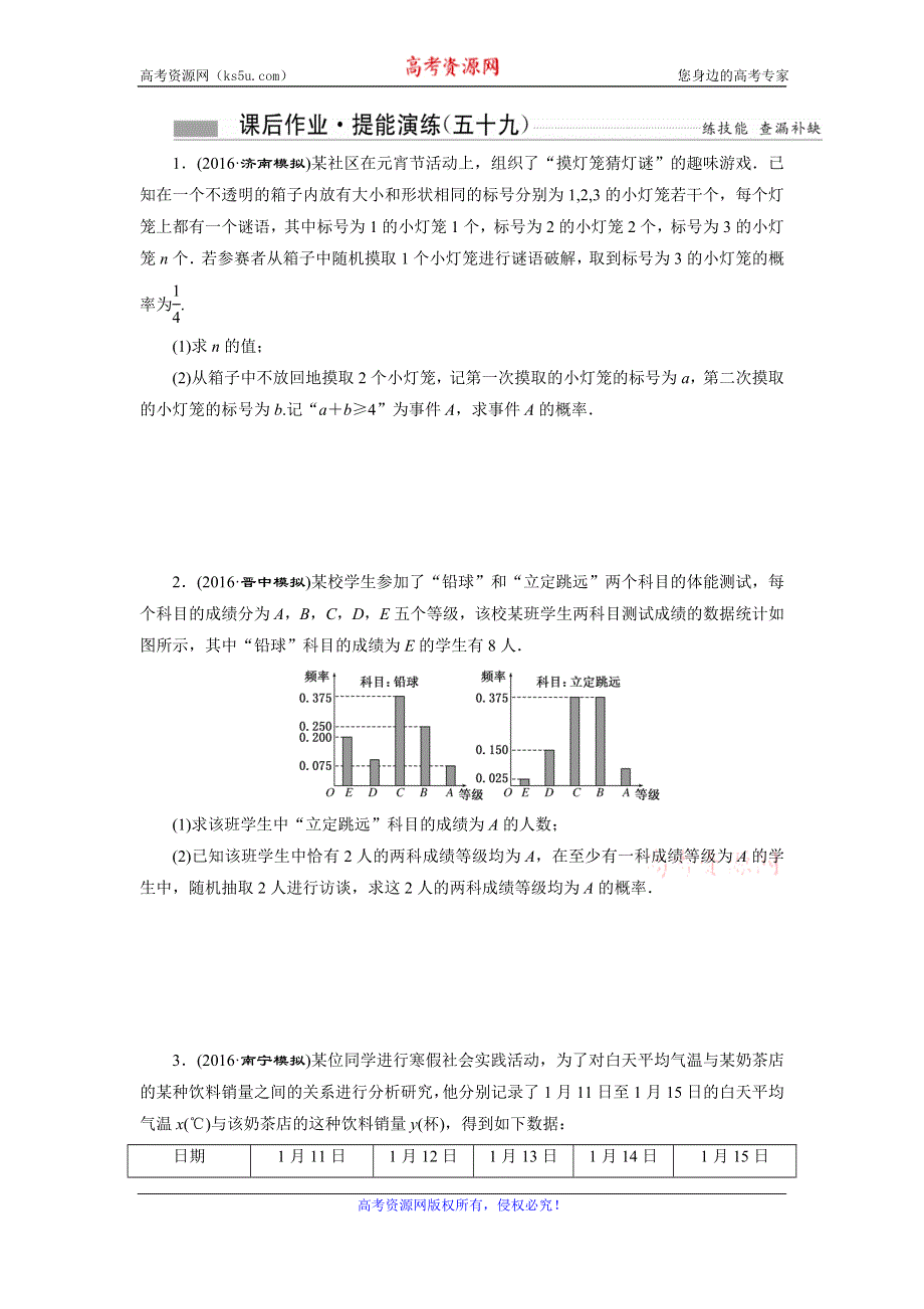 《创新方案》2017届新课标高考总复习数学（文）课后作业 提能演练（五十九） WORD版含解析.doc_第1页