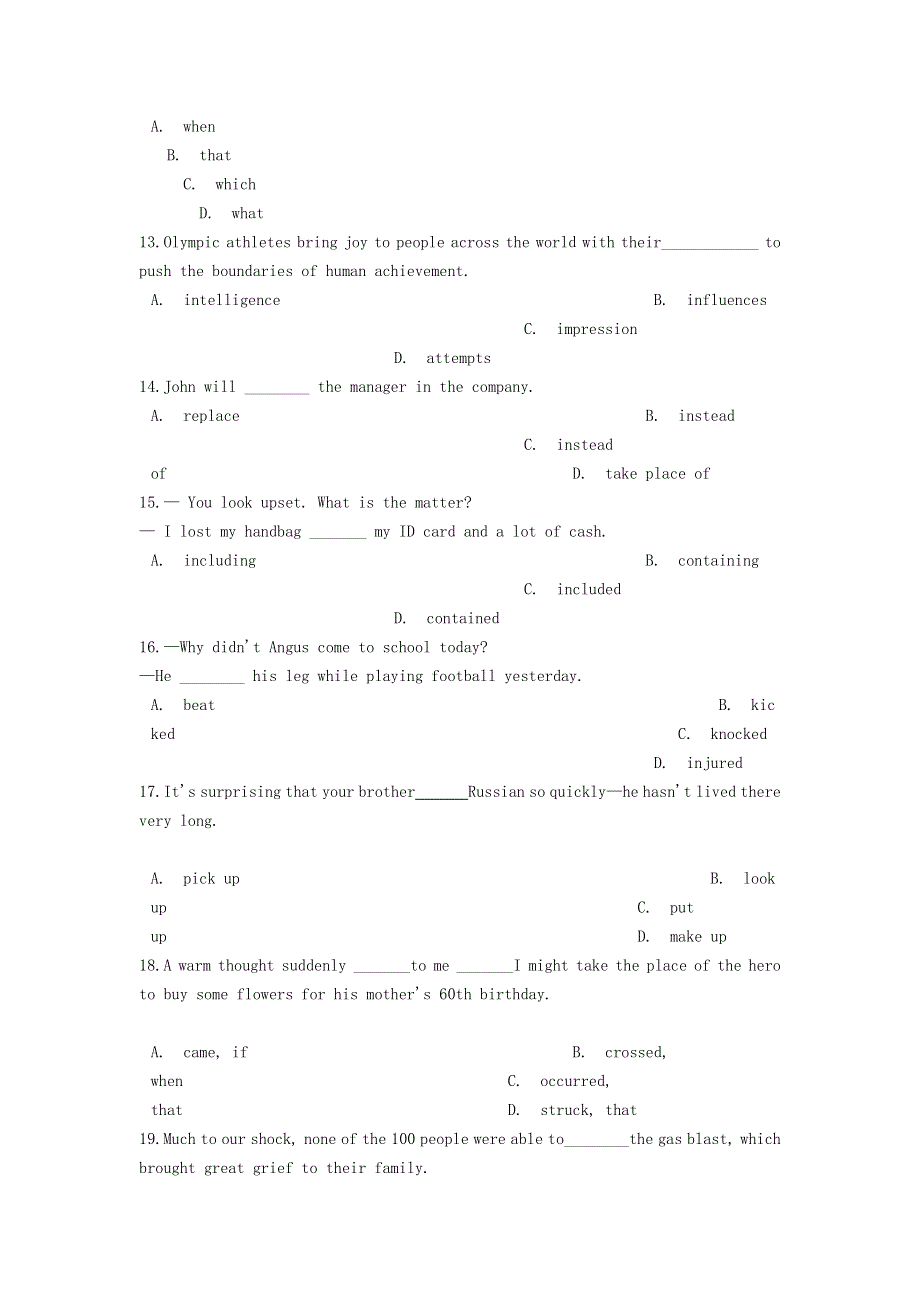 云南省普洱市景东县第一中学2020-2021学年高一英语上学期期末考试试题.doc_第3页