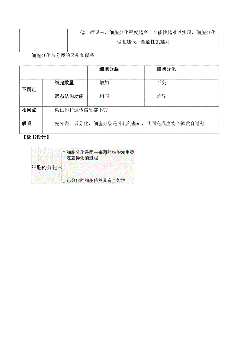 2020-2021学年北师大版（2019）高中生物必修一精品教案：第五章第二节 细胞的分化 WORD版含答案.docx_第3页