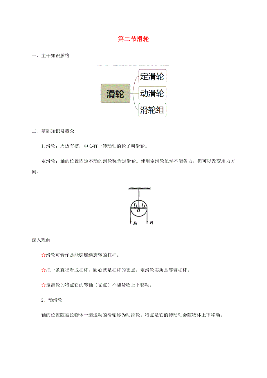 2020-2021学年八年级物理下册 12.2 滑轮复习题 （新版）新人教版.docx_第1页