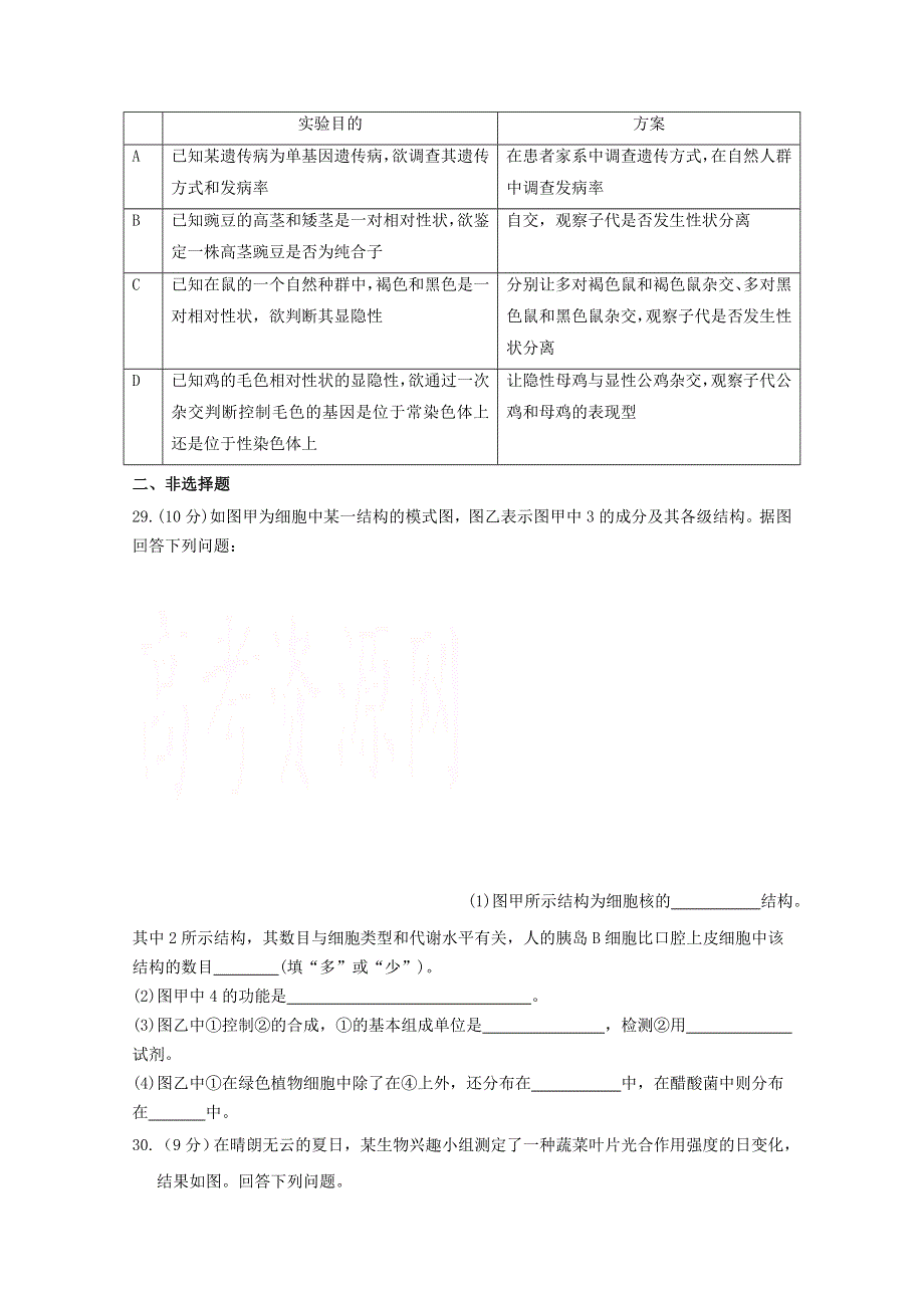 四川省内江市威远中学2021届高三生物上学期第二次月考试题.doc_第2页