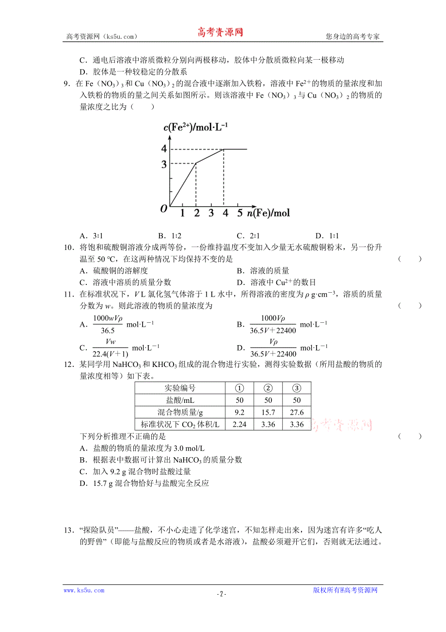 2011届高三备考化学“好题速递”系列（22）.doc_第2页