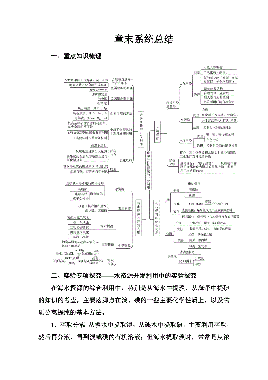 2020化学新学案人教必修二增分练：第四章 章末系统总结 WORD版含解析.doc_第1页