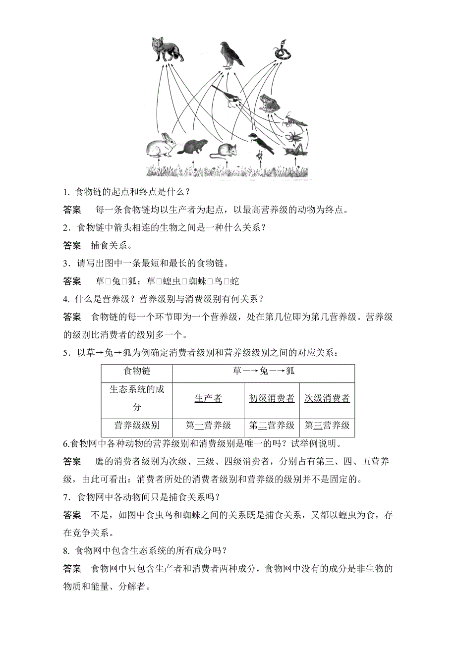 《创新设计》2016-2017学年高二生物（人教版）必修三学案：第五章 生态系统及其稳定性 第1节 WORD版.doc_第3页