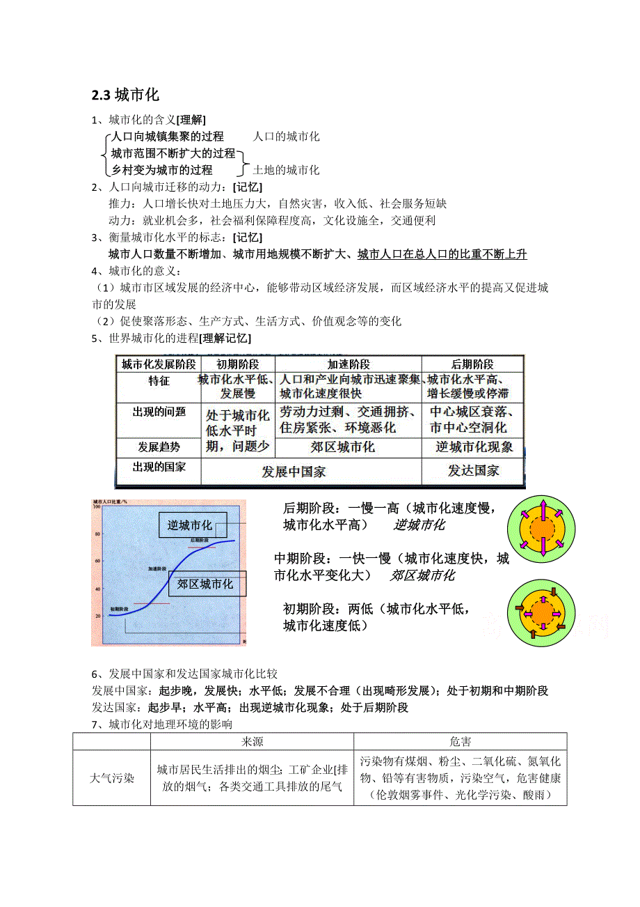 2015年高一地理人教版必修二系列学案：2-3 城市化 10 .doc_第1页