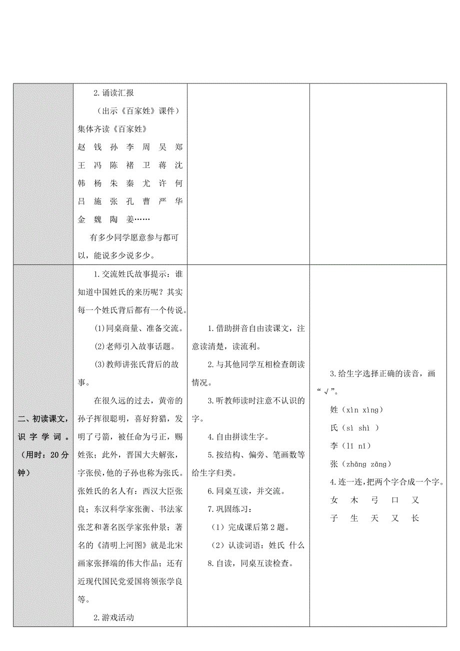 2022一年级语文下册 识字（一）2姓氏歌导学案 新人教版.doc_第2页