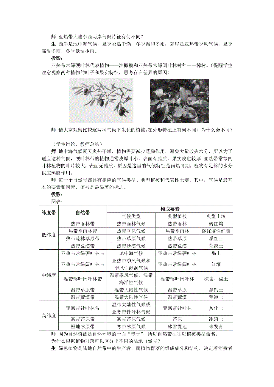 2015年高一地理湘教版必修一精品教案：3.3自然地理环境的差异性 第2课时 .doc_第2页