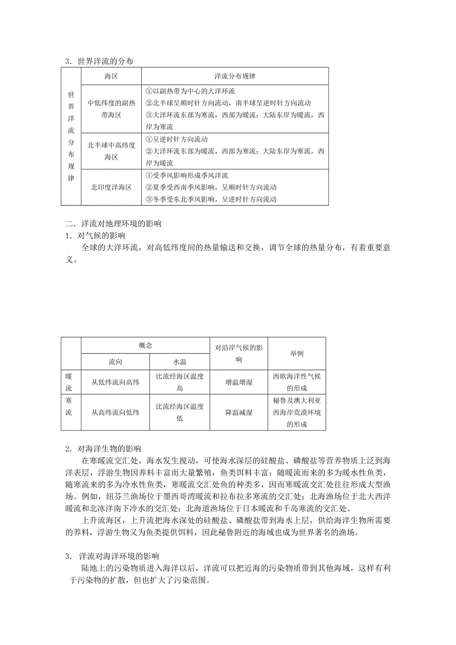 兴义市天赋中学地理必修一教案：3.2大规模的海水运动.doc_第3页