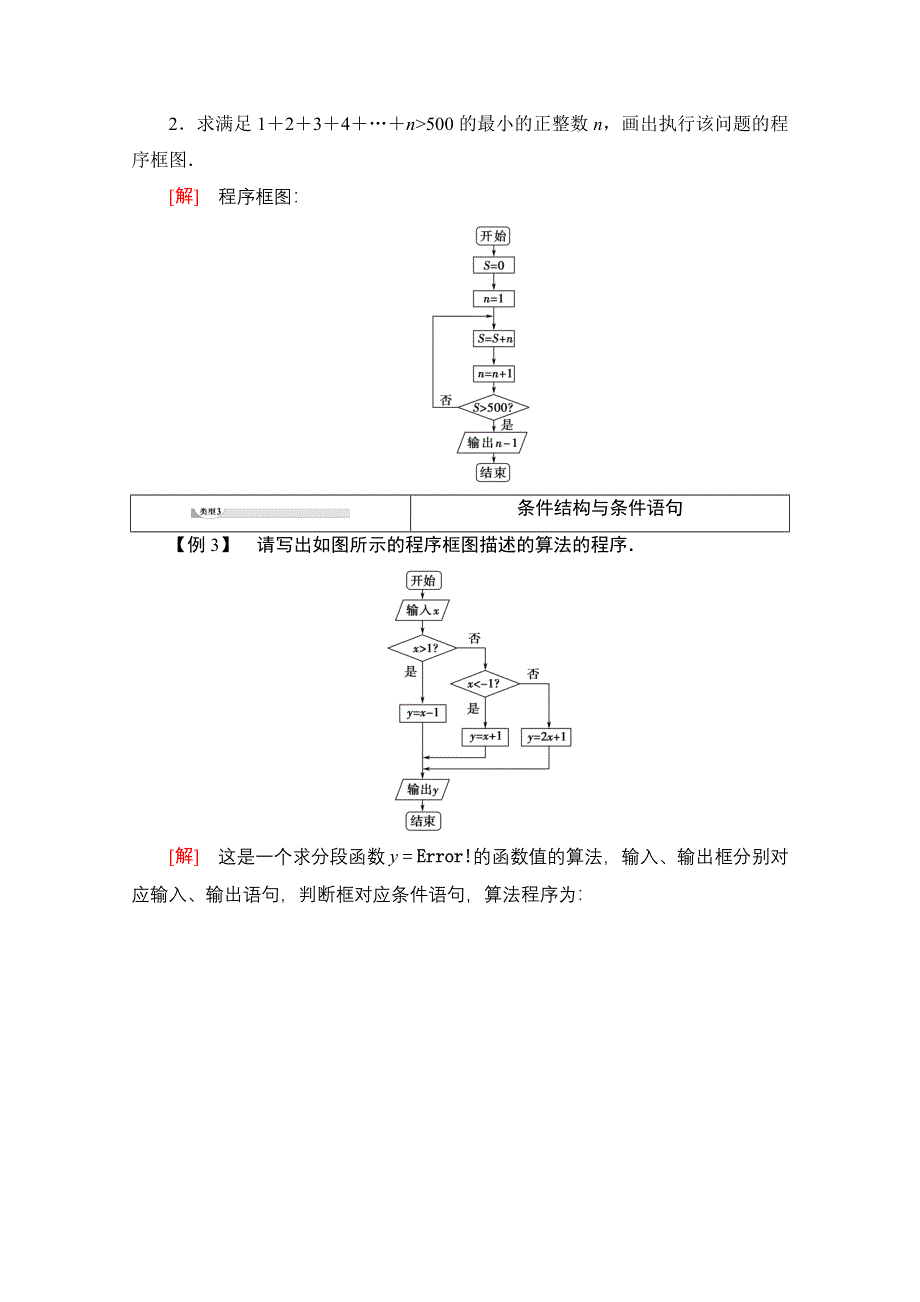 2020-2021学年人教A版高中数学必修3学案：第1章 算法初步 章末综合提升 WORD版含解析.doc_第3页