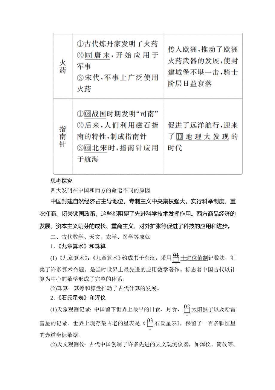 2020历史同步导学提分教程人教必修三讲义：第三单元 第8课　古代中国的发明和发现 WORD版含答案.doc_第2页