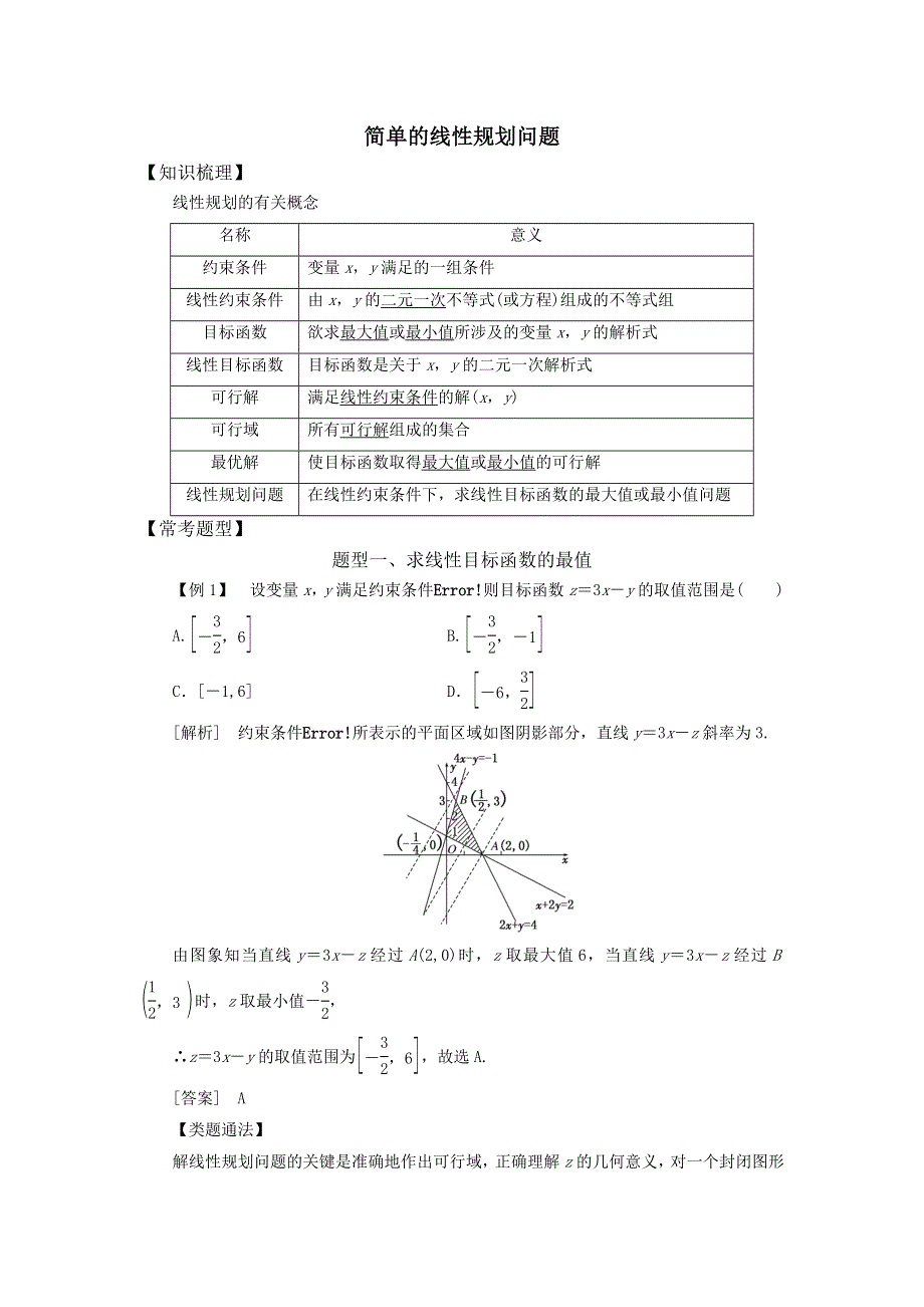 人教A版高中数学 必修五 3-3-2简单的线性规划（2）素材 .doc_第1页