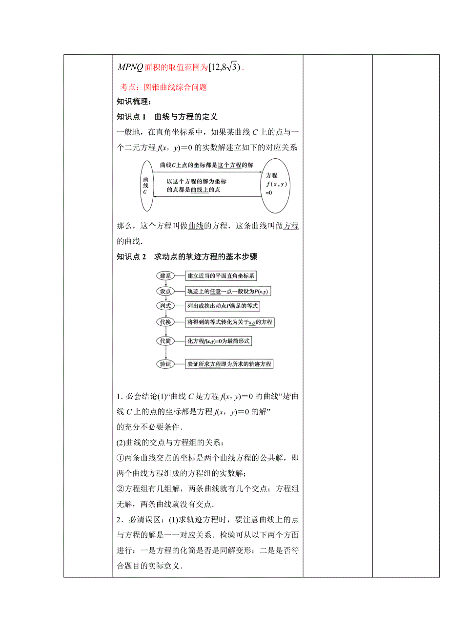 人教A版高中数学 高三一轮 第八章 平面解析几何 8-8 曲线与方程《教案》 .doc_第3页