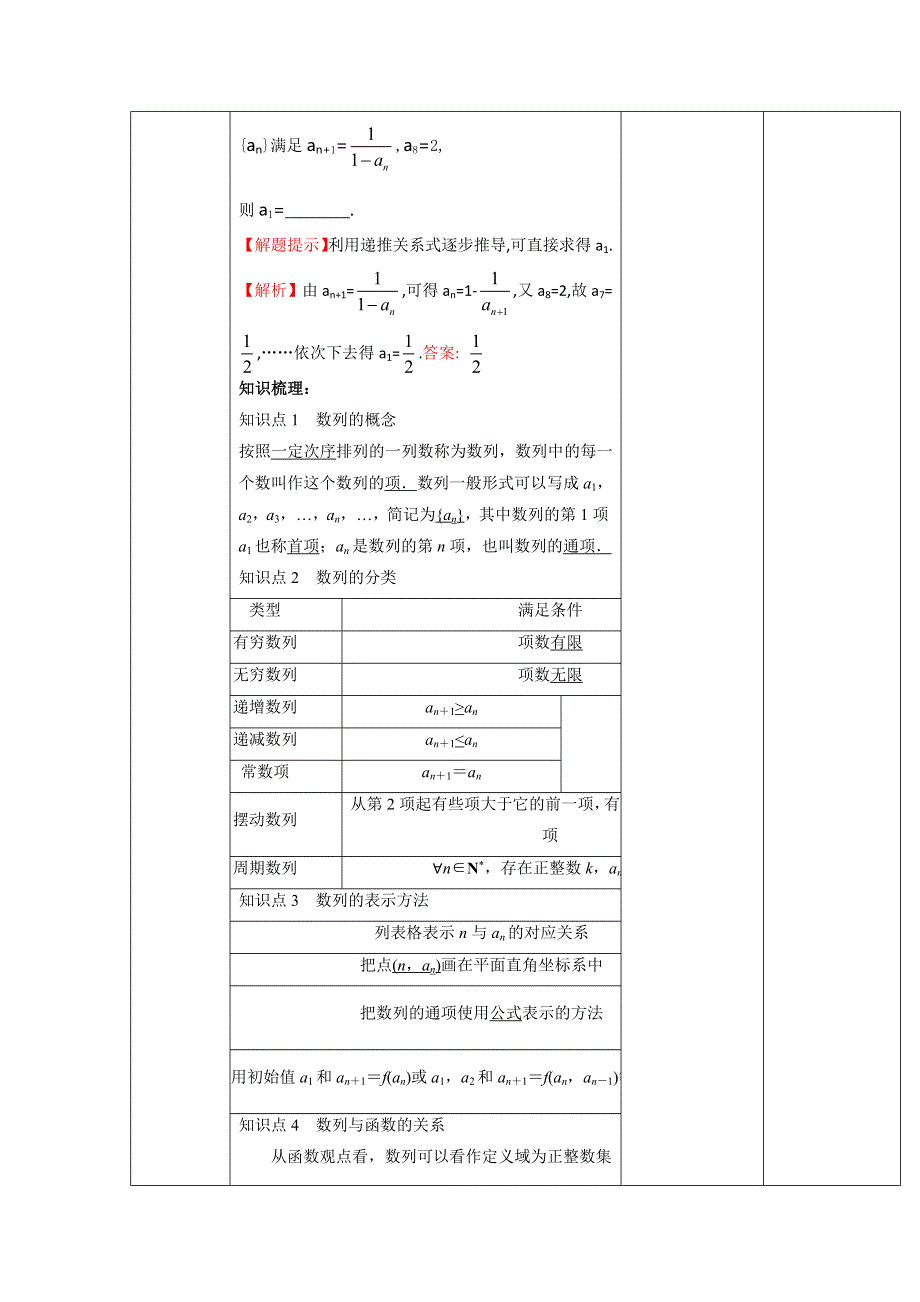 人教A版高中数学 高三一轮第五章 数列 5-1数列的概念与简单表示法（教案） .doc_第2页