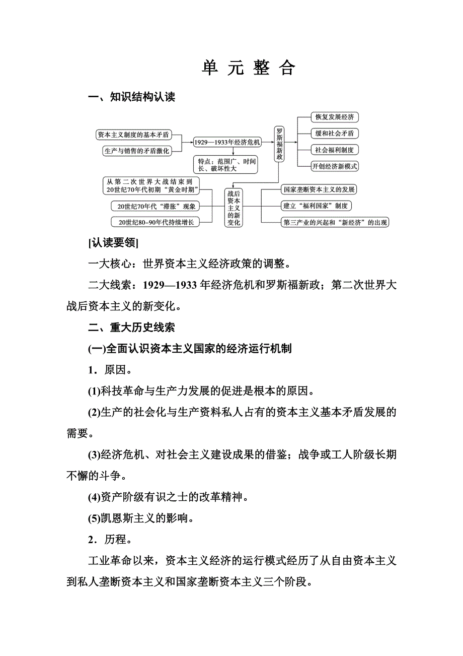 2020历史同步课堂人教必修二测试：第六单元 单 元 整 合 .doc_第1页