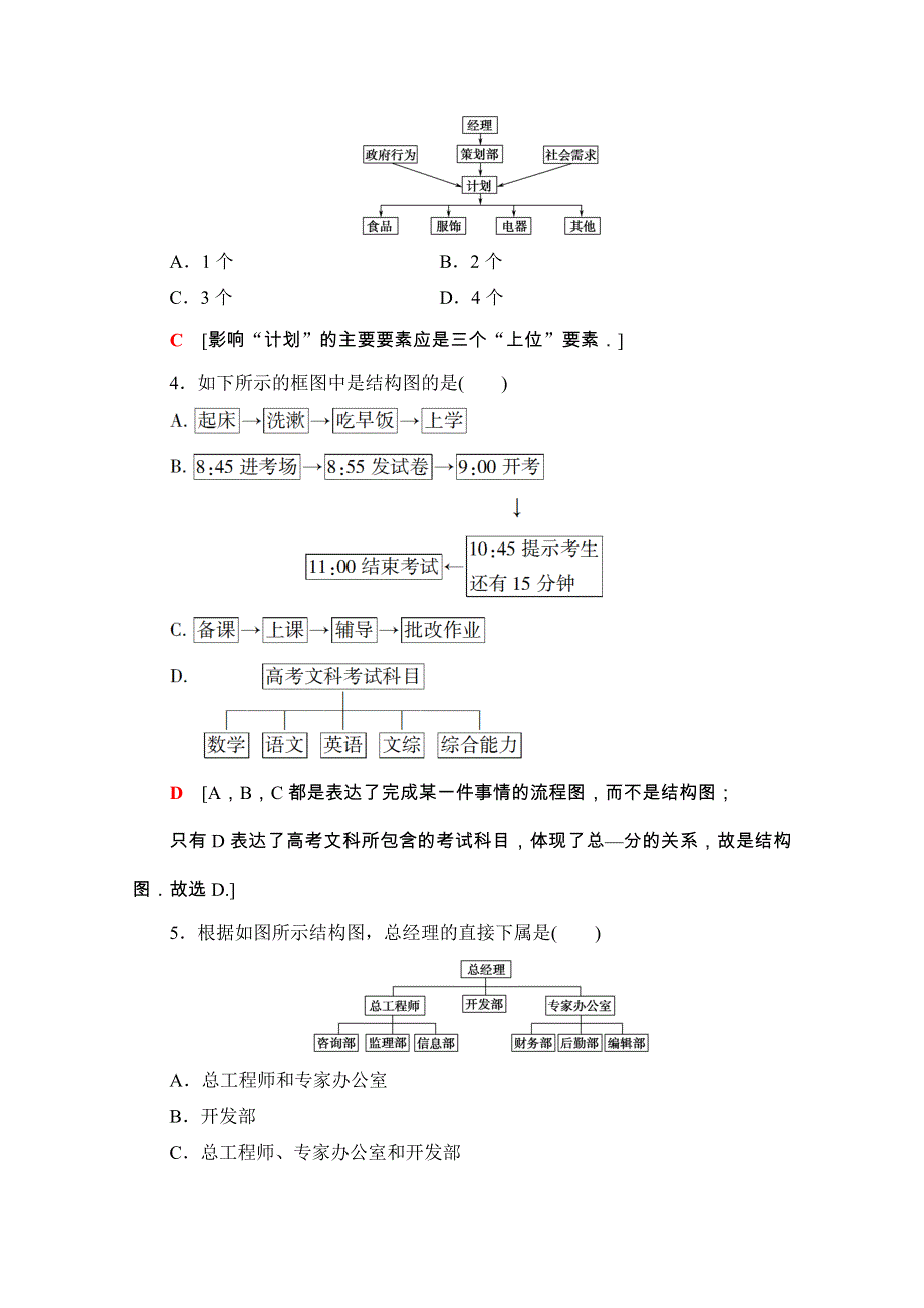 2020-2021学年人教版A数学选修1-2课时分层作业：4-2　结构图 WORD版含解析.doc_第2页