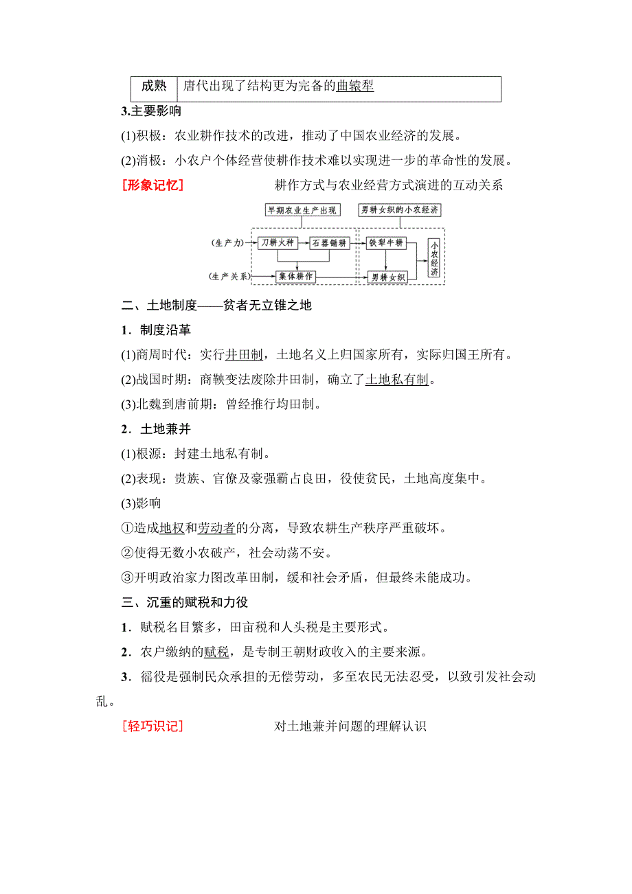 2018届高三历史一轮复习（教师用书 人民通史版）第1编 专题2 第3讲　古代中国的农业经济和手工业经济 WORD版含解析.doc_第2页