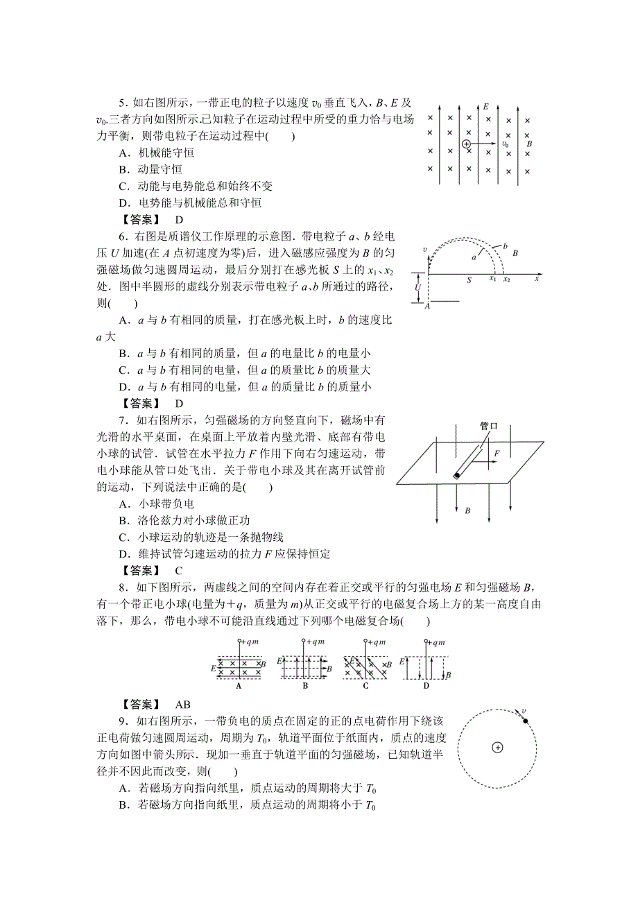 2011高三物理一轮复习练习题：第11章 磁场 章末高效整合.doc_第2页