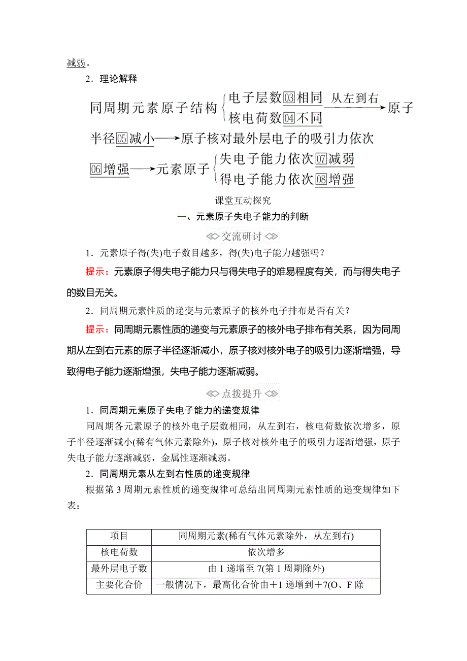 2020化学新教材同步导学提分教程鲁科第二册讲义：第1章 原子结构 元素周期律 第3节 第1课时 WORD版含答案.doc_第3页