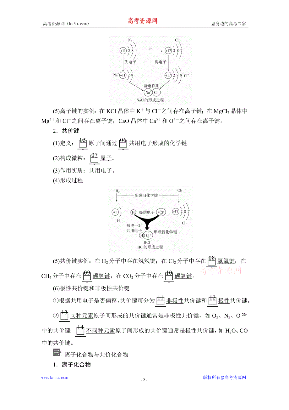 2020化学新教材同步导学提分教程鲁科第二册讲义：第2章 化学键 化学反应规律 第1节 WORD版含答案.doc_第2页