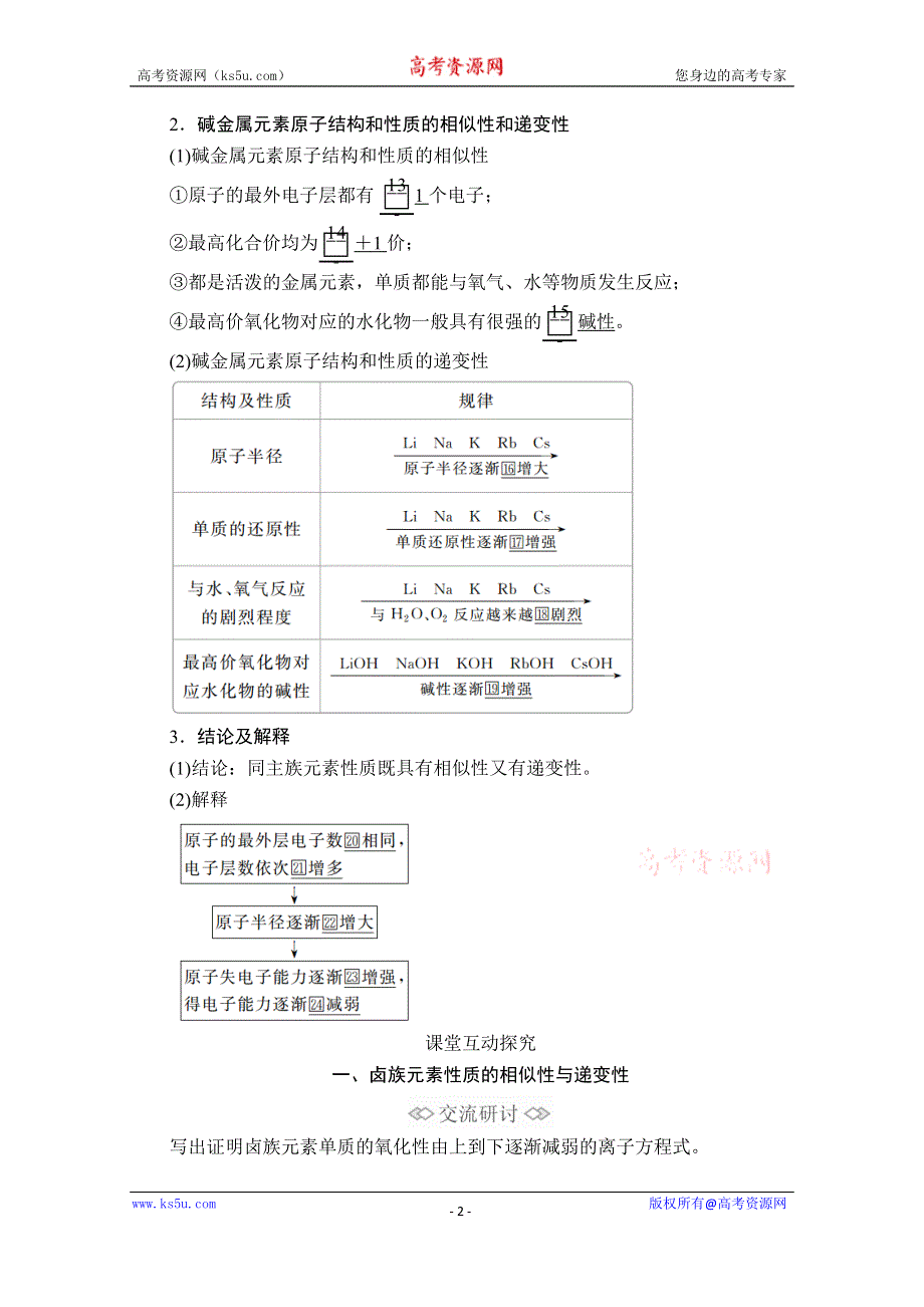 2020化学新教材同步导学提分教程鲁科第二册讲义：第1章 原子结构 元素周期律 第3节 第2课时 WORD版含答案.doc_第2页