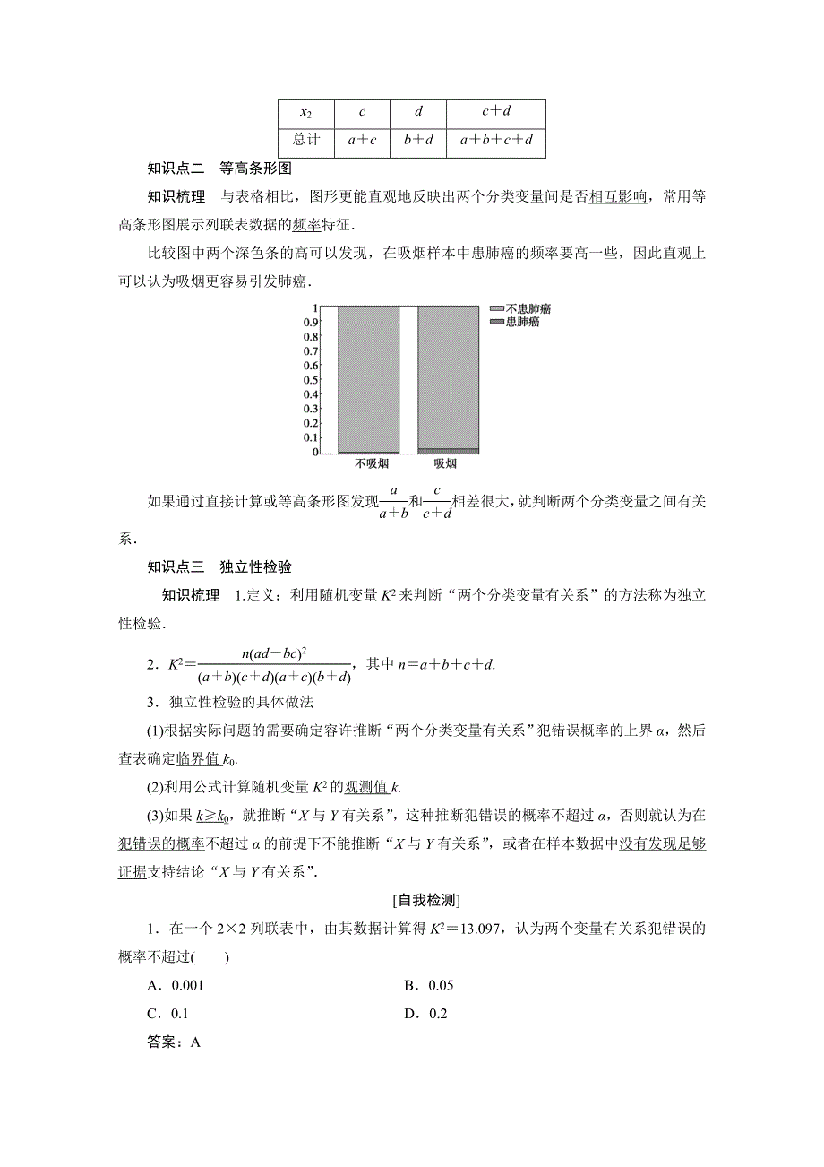 2020-2021学年人教A版数学选修2-3学案：3-2　独立性检验的基本思想及其初步应用 WORD版含解析.doc_第2页