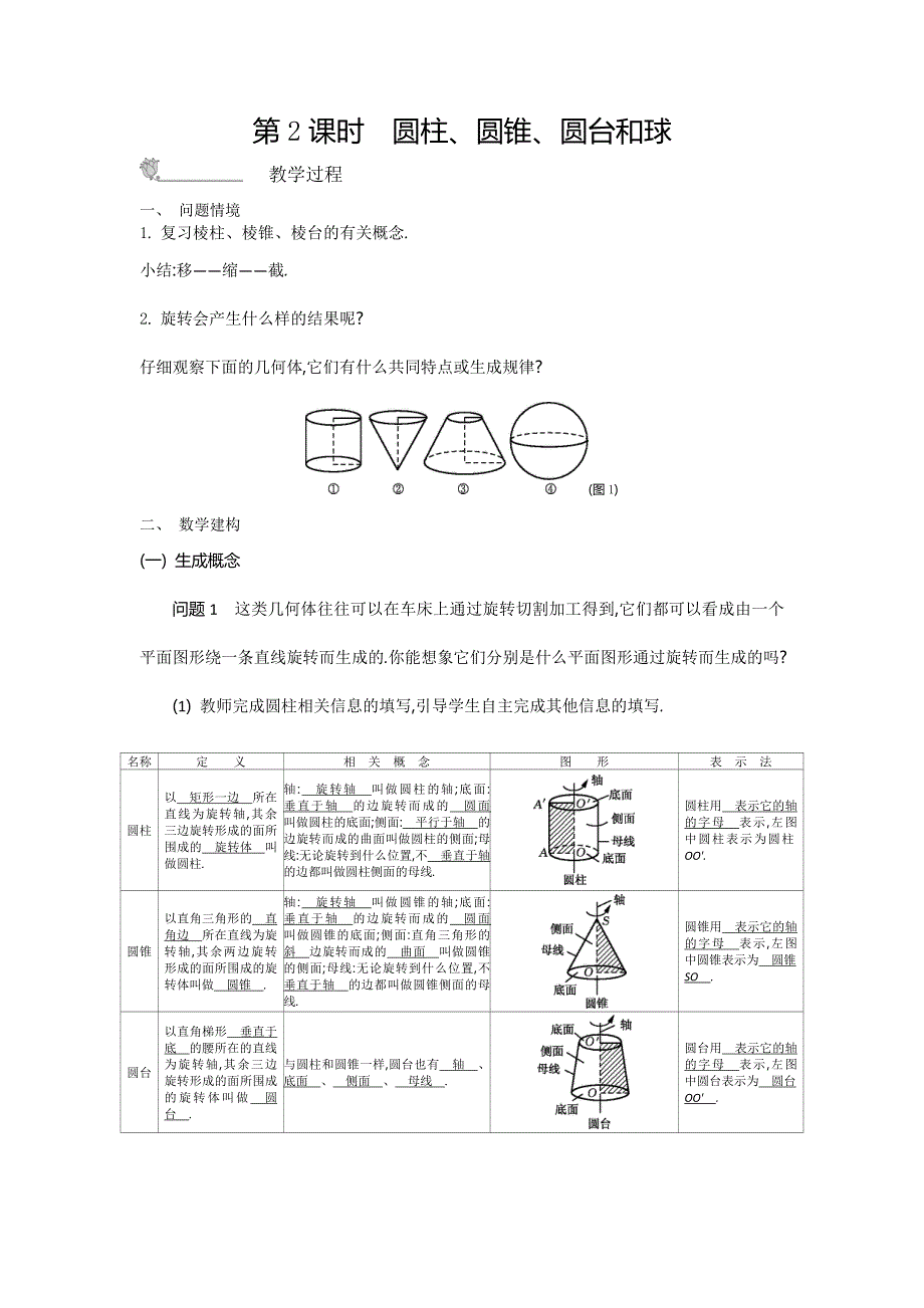 2015年高中苏教版数学必修二名师导学：第1章 第2课时　圆柱、圆锥、圆台和球 .doc_第1页