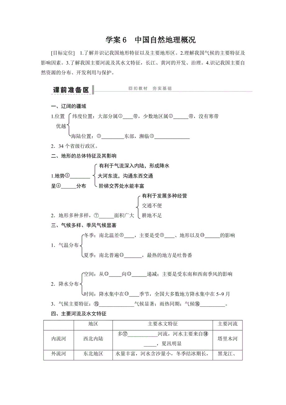 2013届高考地理一轮复习区域地理部分学案：中国自然地理概况.doc_第1页