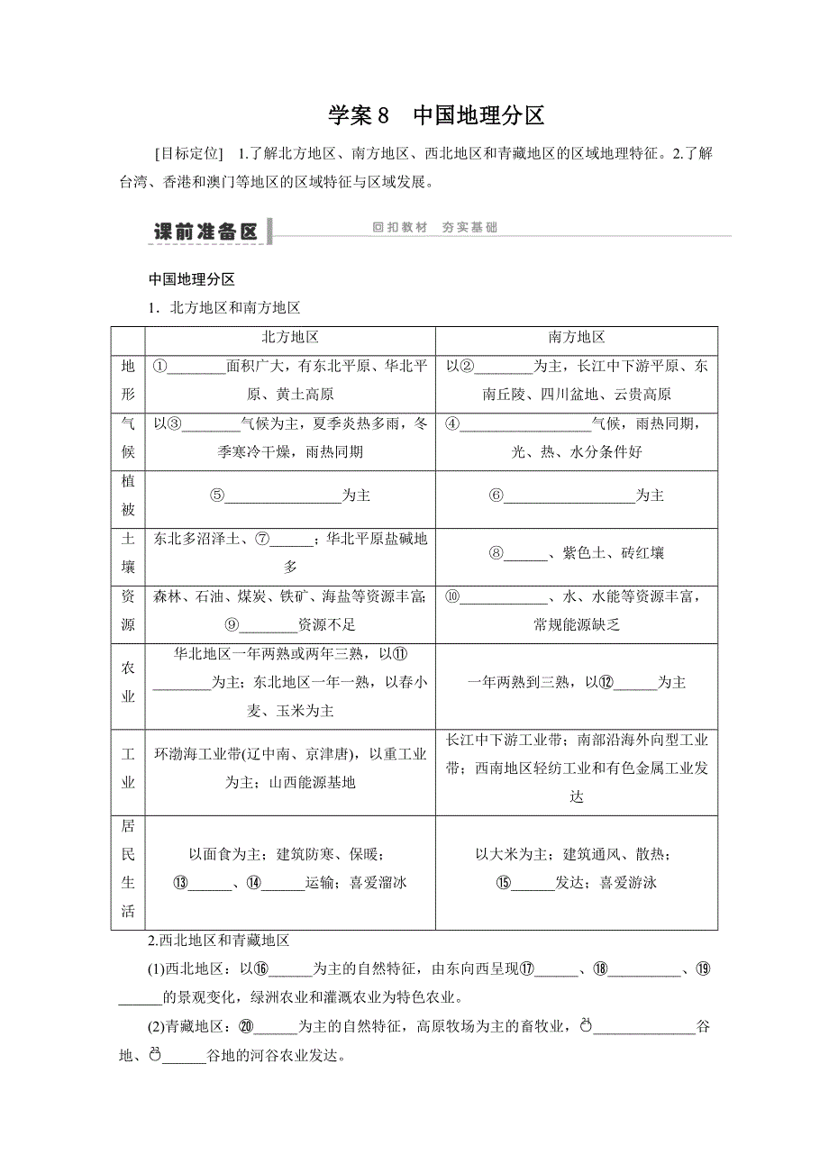 2013届高考地理一轮复习区域地理部分学案：中国地理分区.doc_第1页