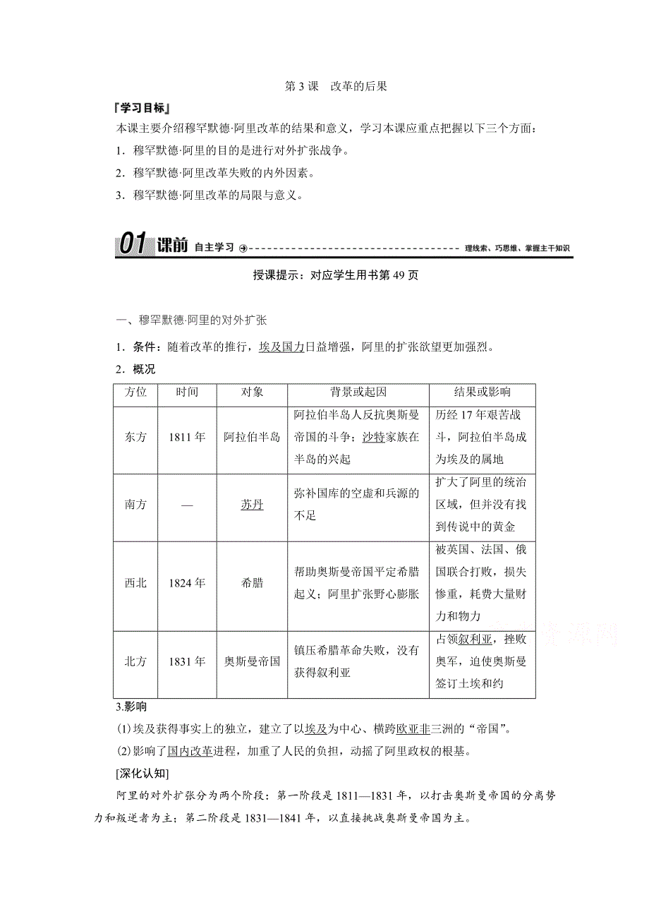 2020-2021学年人教版历史选修1配套学案：第六单元 第3课　改革的后果 WORD版含解析.doc_第1页