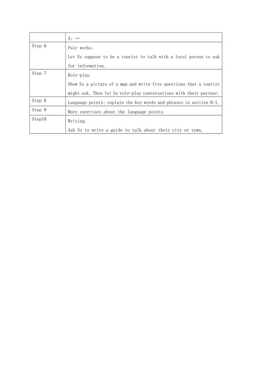 2021九年级英语全册 Unit 3 Could you please tell me where the restrooms are section B-1 教案设计（新版）人教新目标版.doc_第2页