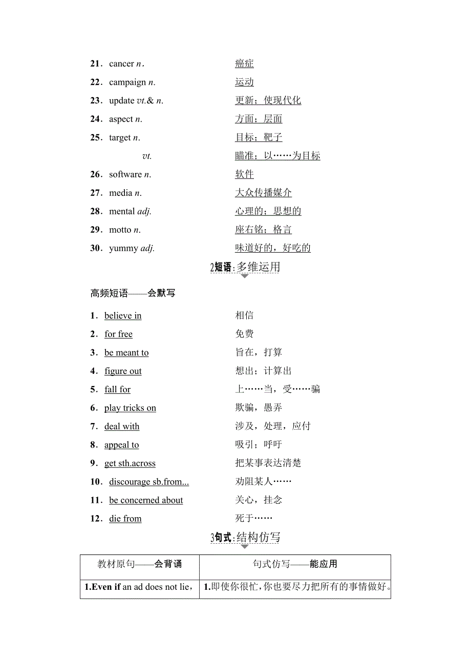 2018届高三英语译林牛津版一轮复习教师用书：第1部分 必修4 UNIT 1　ADVERTISING .doc_第3页